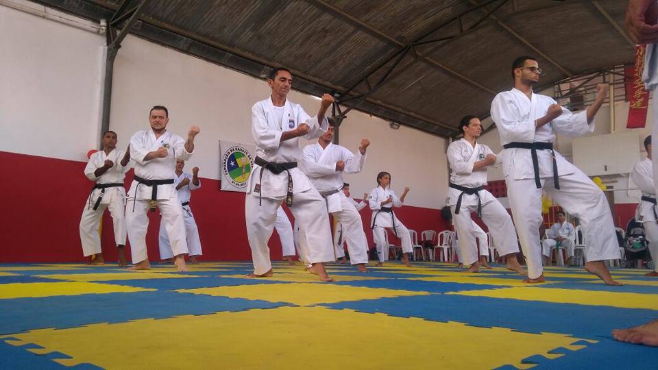 I CURSO SHIAI KATA SHORIN RYU  MAR�O 2018 MINISTRANTES  KYOSHI MANOEL LEITE 8 DAN KYOSHI JOSE MACEDO 7 DAN